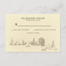 Camping en el bosque Bodas tarjetas RSVP