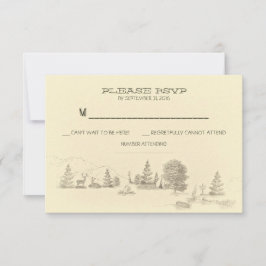 Camping en el bosque Bodas tarjetas RSVP