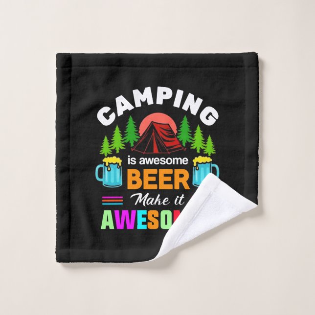 Camping es cerveza increíble Hazlo más increíble-6 (Toallita)