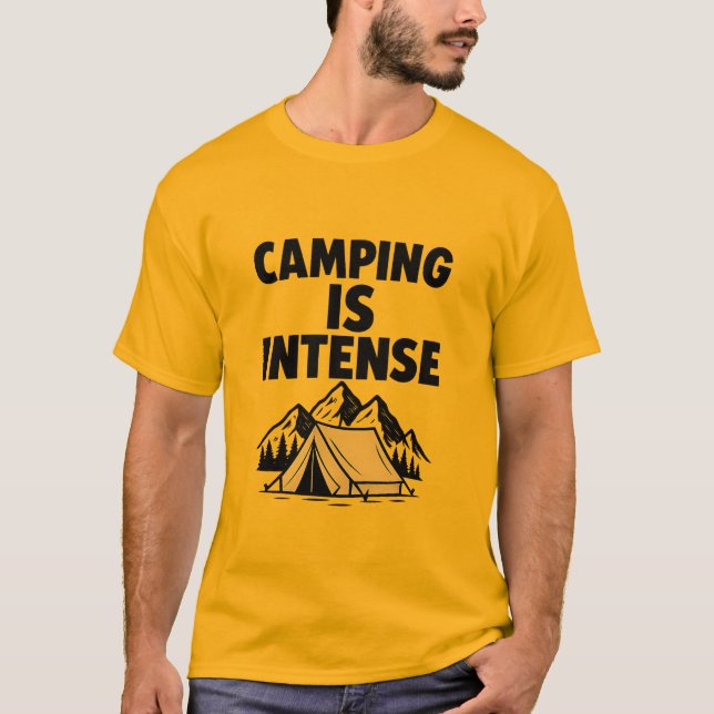 Camping Es Intenso Camiseta Premium para Hombres (Anverso)