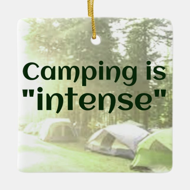 Camping es "intenso" en tiendas de campaña adorno  (Anverso)