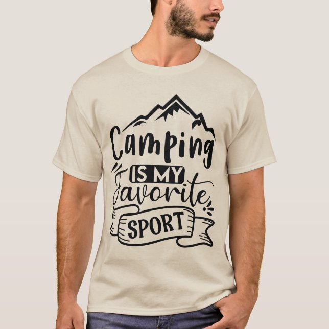 Camping Es Mi Camiseta Deportiva Favorita (Anverso)