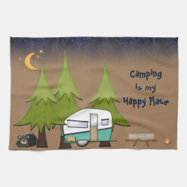 Camping Es Mi Feliz Lugar La Toalla Personalizada