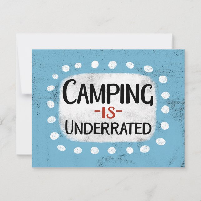 Camping Es Tarjeta De Saludo Subestimada (Anverso)