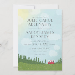 Camping Feliz de boda de destino de camper