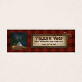 Camping, Glamping, Etiqueta de Favor de la Boda Na