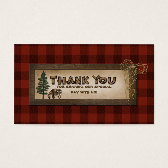 Camping, Glamping, Tarjeta de Favor de la Boda Nat (Frente)