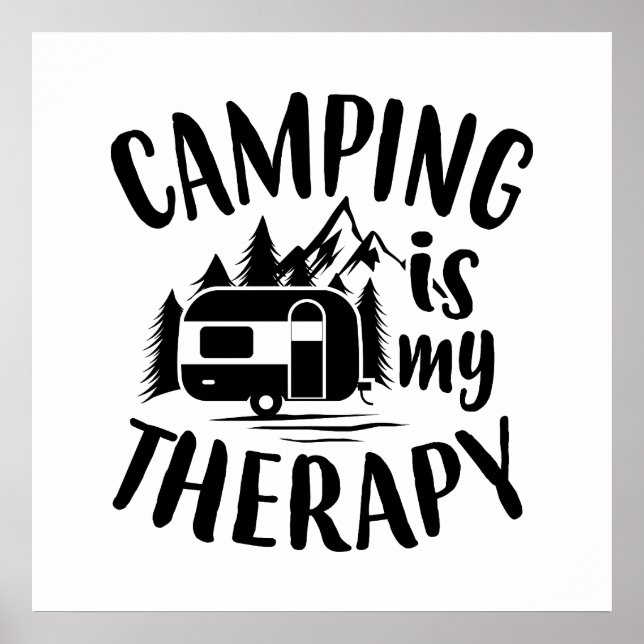 Cámping gracioso es mi arte de la palabra Therapy (Frente)