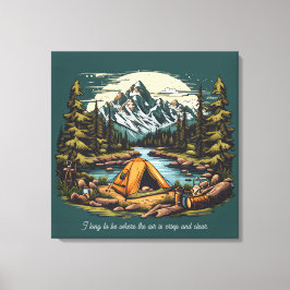 Camping In the Rocky Mountains agrega arte de text