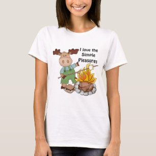 Camping Moose personalizado camiseta divertida