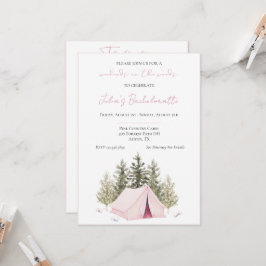 Camping Tent Bachelorette Party Invitación