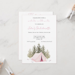 Camping Tent Bachelorette Party Invitación