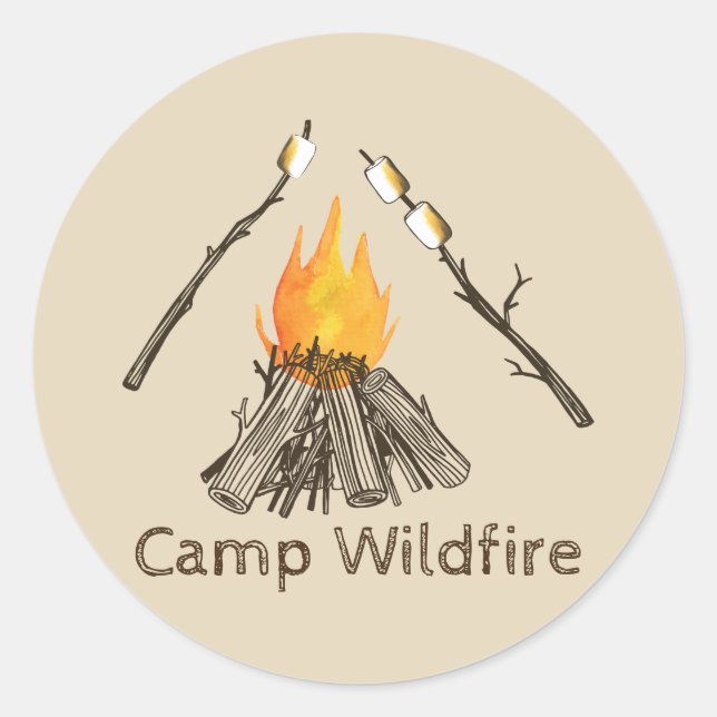 Campire con los Pegatinas Personalizados de los ma (Anverso)