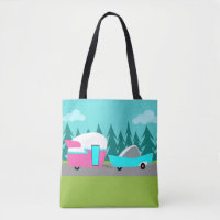 Campista/remolque retros por todo la bolsa de asas