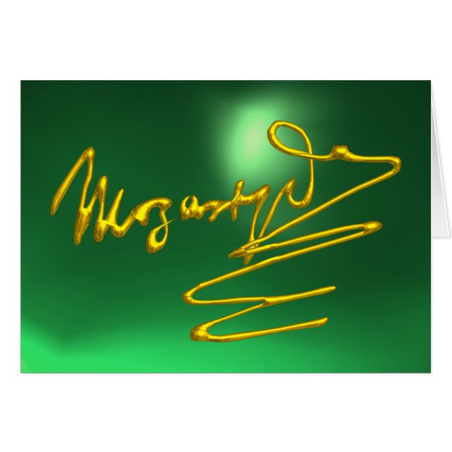 CAMPO A MOZART Gold Signature de Composer Green (Anverso (Horizontal))