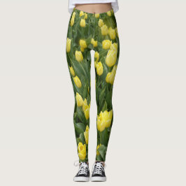 Campo amarillo Legging de los tulipanes