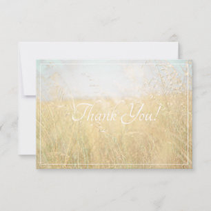 Campo Colores Pálidos Pastel Gracias Tarjeta plana