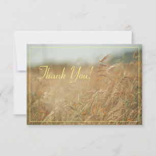 Campo Colores Pálidos Pastel Gracias Tarjeta plana