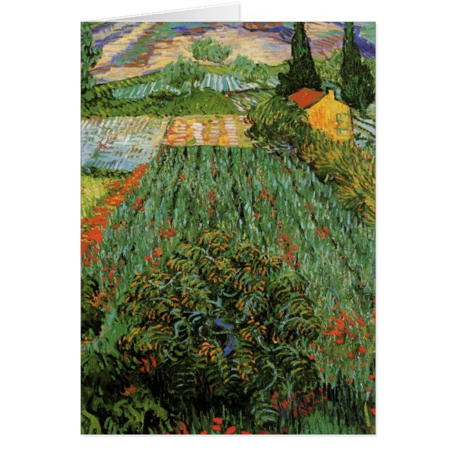 Campo con amapolas por Vincent van Gogh (Frente)