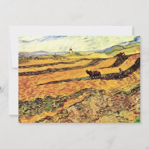 Campo con Labrador y Molino por Vincent van Gogh