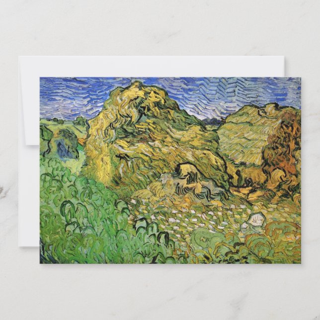 Campo con montones de trigo de Vincent van Gogh (Anverso)