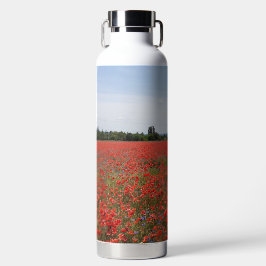 Campo de amapola - Botella de agua