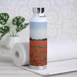Campo de amapola - Botella de agua