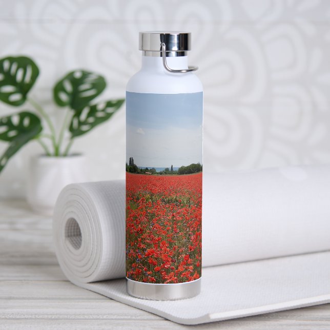 Campo de amapola - Botella de agua (Yoga)