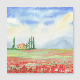 Campo de amapolas en la Toscana