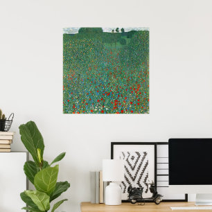 Campo de amapolas por Gustav Klimt, Arte Nouveau v