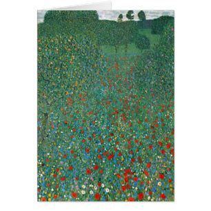 Campo de amapolas por Gustav Klimt, Arte Nouveau v