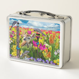 Campo de aves alba de flores