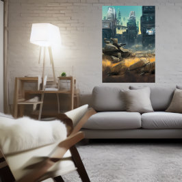 Campo de batalla en la ciudad | Poster de arte de