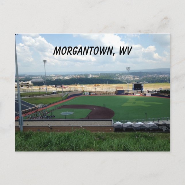 Campo de béisbol cerca de Morgantown, postales WV (Anverso)