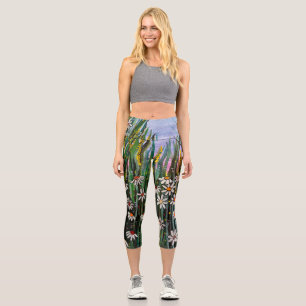 Campo de Daisies Capri Leggings de Laurie