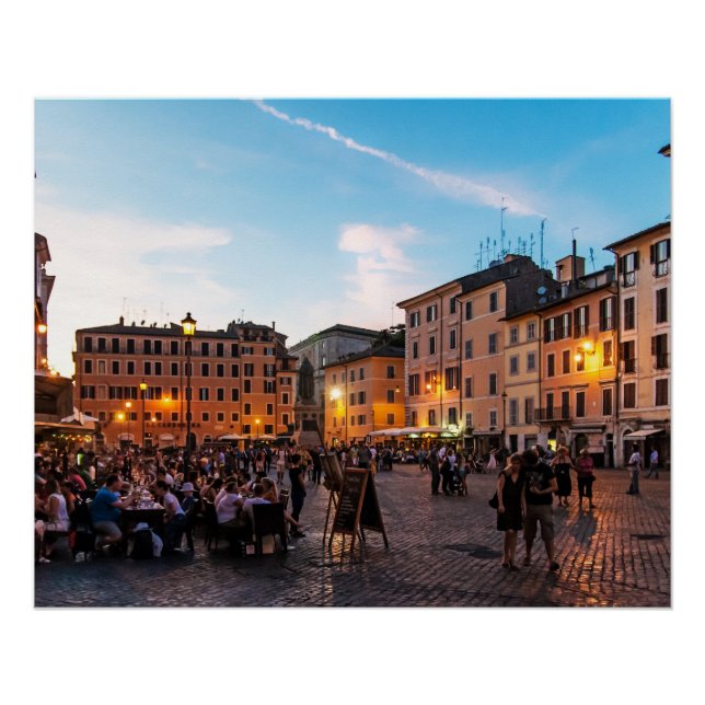 Campo de' Fiori Roma Poster perfecto | Amanecer (Anverso)