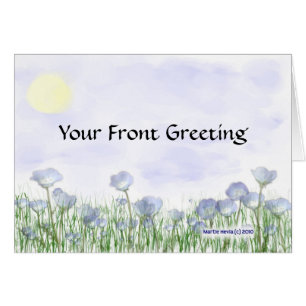 Campo de flores azules