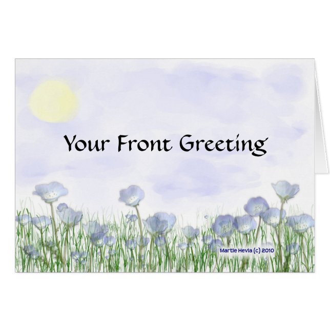 Campo de flores azules (Anverso (Horizontal))