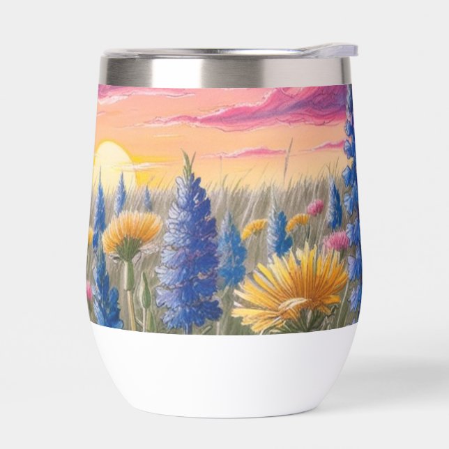 Campo de flores silvestres al atardecer (Izquierdo)