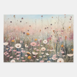 Campo de flores silvestres Envoltura de papel Plan