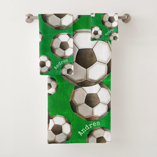 Campo de fútbol verde personalizado | Bolas de fút (In situ)