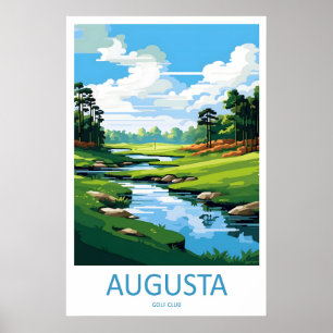 Campo de Golf Augusta Impresión de Viaje Arte de P