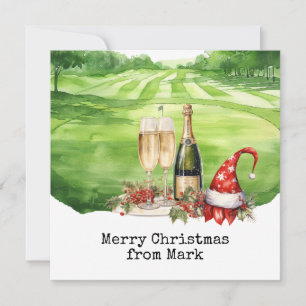 Campo de golf con Navidades Bebe para golfista