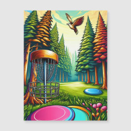 Campo de golf de disco retro y águila