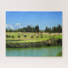 Campo de golf de Hawái panorámico rompecabezas