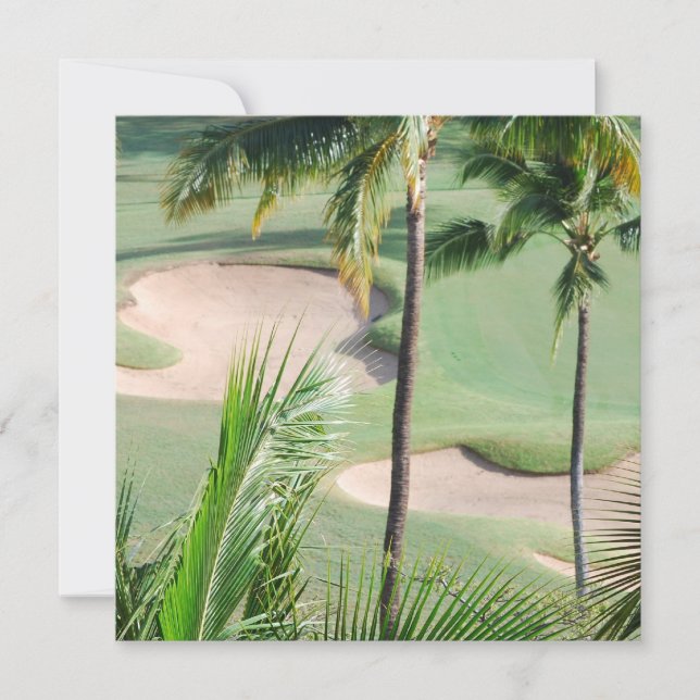 Campo de golf en invitaciones de las zonas (Anverso)