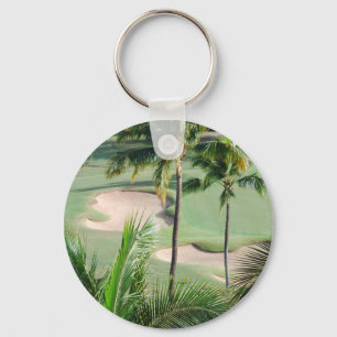 Campo de golf en llavero de las zonas tropicales