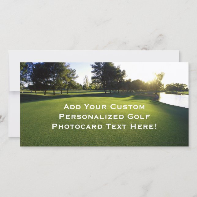 Campo de golf verde al amanecer (Anverso)
