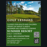 Campo de golf, volante de publicidad de lección Go<br><div class="desc">Campo De Golf,  GoIf Lesson Advertising Flyers By The Business Card Store.</div>