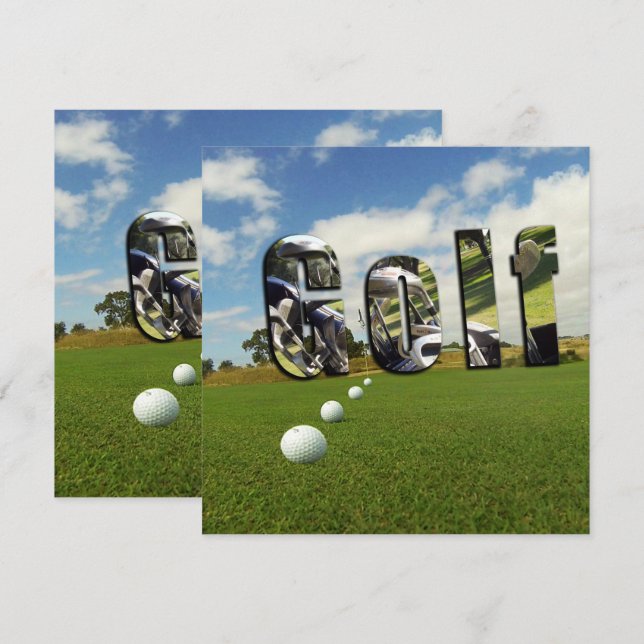 Campo De Golf Y Logotipo (Anverso / Reverso)